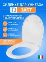 Сиденье для унитаза с микролифтом и системой крепления в комплекте дюропласт с крышкой быстросъемное