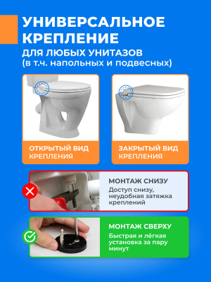 Сиденье для унитаза тонкое Dino Plast Family