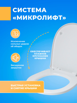 Крышка сиденье для унитаза Sanita Luxe CLASSIC с микролифтом Sensea Borneo Борнео пластиковое быстросъемное стульчак